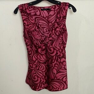 The Limited Pink Patterned Sleeveless Top